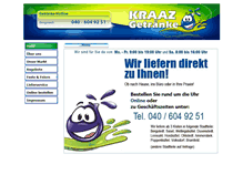 Tablet Screenshot of kraaz-getraenke.de